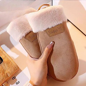 Plush Fleece Lined Mittens, Winter Hand Warmers - Etsy