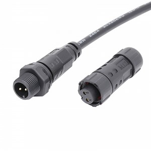 [Hot Item] Aohua M12 5AMP Male Female Panel Mount IP65 Waterproof 2 Wire Molded Connector