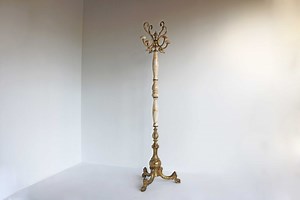 Vintage Italian Brass & Onyx Marble Hall Tree Coat Rack - 1960s Hollywood Regency - Etsy