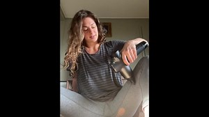 Brunette massage gun on TikTok live