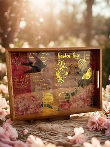 Vintage Style Flapper Tray, Epoxy Resin Wood Platter, Great Gatsby Decor, Art Deco Serving Tray, Handmade Coffee Table Organizer, Home Gift - Etsy Canada