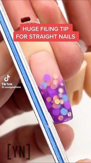 63K views · 162 reactions | How to line up your hand file for a perfectly straight sidewall. | Young Nails | Facebook