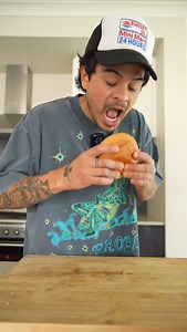 80K views · 146 reactions | Meatball Burger with Pesto #meatball #burger #pesto #cheeseburger #calaiapp @calai.app | Stefantorres | Facebook