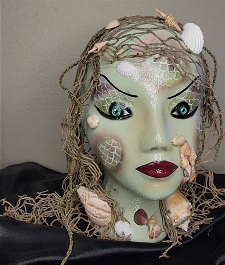 1.7K views · 28 reactions | Evil Siren is available in my shop #sirens #mermaid #art | Creepy Holiday Stuff | Facebook
