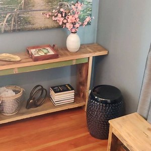#reclaimedoffice #barnwooddesigns #rusticwoodworking #reclaimedshelf #rusticbookshelf #sideboard #entrytable #countrydecor #countryweddings #palletwoodprojects #palletdesign | Woodsy Pallet Works, LLC.