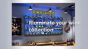 94 Inch Metal Wine Rack Wall Mounted, Modern Bar Shelves Wall Mounted Wine Rack with LED Light, Liquor Shelf Wall Mounted, Bar Shelves for Liquor Bottles (Black with Warm Led, 94-3 Tier)