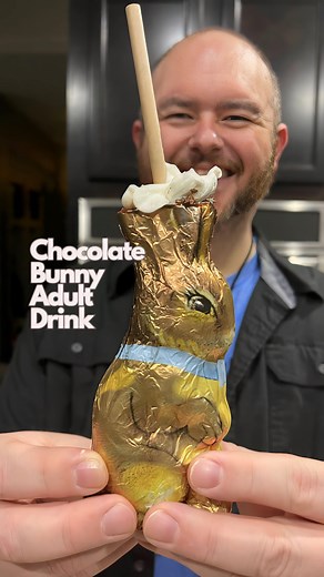 Indulge in the ultimate Easter treat with our Chocolate Bunny Drink! 🐰🍫 Simply unwrap, slice those ears with a knife that was doipped in hot water. Pour in @baileysofficial, add whipped cream, and sip away! Ingredients: - 1 Chocolate Bunny - @baileysofficial or your favorite cocktail/liqueur - Whipped cream Instructions: 1. Unwrap the foil from the top of the chocolate bunny. 2. Slowly cut the top of the bunny’s ears with a knife that was dipped in boiling water to create a hole. 3. Pour in yo