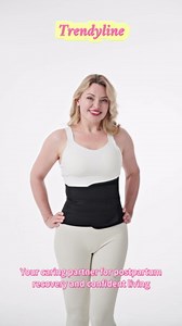 Trendyline Postpartum Belly Band for C-Section Recovery – Breathable Adjustable Abdominal Binder with Hot/Cold Pocket for Pain & Swelling Relief, Back Support Wrap for Women After Surgery