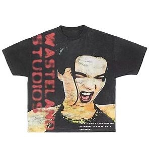[Hot Item] Hip Hop Heavyweight Oversized Streetwear T-Shirt DTG Custom Graphic Tees Vintage Acid Washed T Shirt