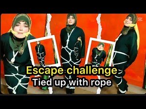 Tied up with shibri rope cleave gag Gagtalk challenge escape challenge#foziabootavlog #entertainment
