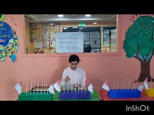 Physical Activity-Straws in the fish bone-Barsha | Dewdrops Nursery