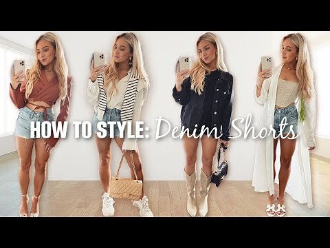 How To Style Denim Shorts / Petite Summer Shorts Outfit Ideas 2022