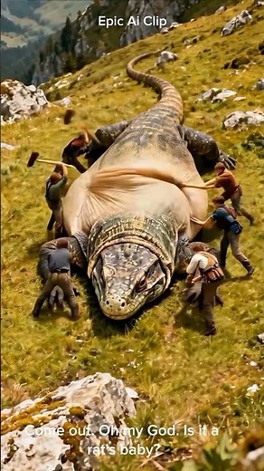 Monster Komodo Dragon's Stomach RIPPED OPEN! 😱 #AIVideo #AIShorts #KomodoDragon#komodo #dragon