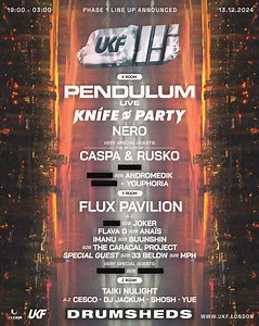 💥 LONDON... This December we're headlining a HUGE lineup with UKF at Drumsheds! WE'RE READY! 💥 | Pendulum