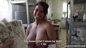 Cook with Huge Tits and Mega Clit - CzechStreets