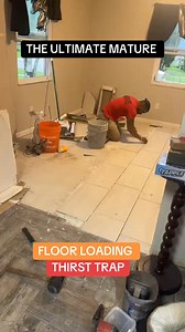 The process of laying ceramic tile in the dining room. #jbfit #theultimatematurethirsttrap | Joshua Buchanan