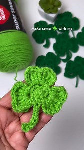 4K views · 172 reactions | Irish kisses and shamrock wishes! ☘ Watch MeroIndreni Page as she crochets a shamrock. Get a similar crochet pattern here: https://bit.ly/3J8hANI Shop the yarn: https://bit.ly/3J4InuC | Red Heart Yarns | Facebook