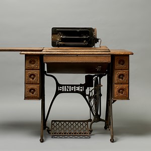Minnie Askew Davis, a prominent dressmaker in early 20th century Atlanta, owned this model 66 Singer sewing machine. She likely learned her skill from her mother Mary, who was listed as a seamstress in the 1880 U.S. census. Her father, Thomas Askew, was Atlanta’s first African American photographer–most noted for his photography of the 1900 Paris Exposition. Unfortunately, The Great Fire of 1917 destroyed most of his equipment and negatives. The sewing machine featured here was likely purchased 