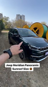 Jeep Meridian Panoramic Sunroof Size 😍 #JeepMeridian #Sunroof #Reel #Indiantorque | IndianTorque.com