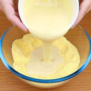 I added condensed milk to the corn flour, look how delicious it turned out! | Fast Recipe