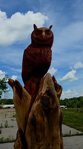 The Rustic Room presents Bob Westons latest creation! Peace In The Forest. 8ft tall #westonschainsawcarvings | Oops I Thrifted Again
