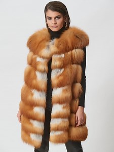 Canadian Red Fox Fur Vest | Luxury Sleeveless Gilet - Etsy Canada