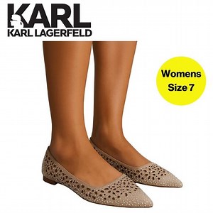 KARL LAGERFELD 😎 Paris: “The Nina” - Diamond Studded Slip-On Flats (Size 7)