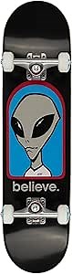Alien Workshop Skateboards Believe Pre-Built Skateboard Complete - Black - 7.75"