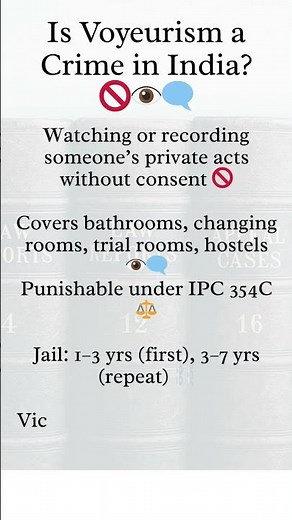 Voyeurism in India 🚫👁️‍🗨️ | What IPC 354C Says