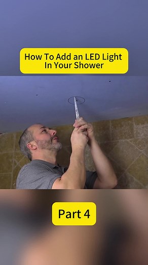 How To Add an LED Light In Your Shower #usa #fyp | led shower