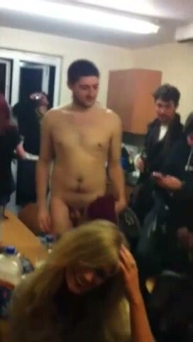 Guy streaking in university