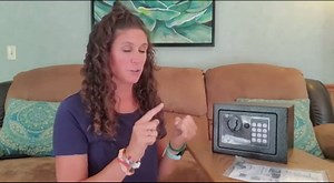 ROLOWAY Steel Money Safe Box for Home with Fireproof Money Bag for Cash Hidden, Security Safe Box with Keys and Keypad (Black)