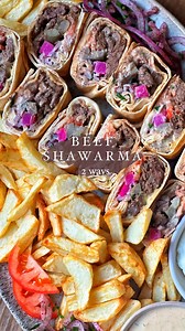 Juicy Beef Shawarma 2 ways!! Either wrap it in pita & toast it or over rice with tahini sauce, pickles & sumac onions you’re going to love this recipe! It’s literally a flavour b0mb in your mouth 🤤 cook the shawarma my way & you’ll never have it any other way again! Here’s my full recipe 👇 Beef Shawarma 1 kg beef strips ready cut @akarmeats 1 large sliced onion 2 tablespoons shawarma spice 1 tablespoon Lebanese spice 1 teaspoon cayenne chilli pepper (optional) 1 teaspoon paprika 1 teaspoon sum