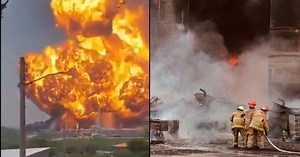 VIDEO: Así fue el momento de la explosión e incendio en empresa de diésel en Cadereyta, Nuevo León