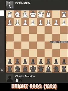 Watch how Charles Maurian brilliantly DEFEATED Legendary Paul Morphy | Knight Odds (1869) #chess #chessgame #chesstactics | ChessFam