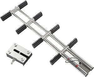 PUSOKEI Stainless Steel Boat Telescoping Ladder Large Load Bearing 4 Steps Boat Ladder for Marine Yacht Swimming Pool