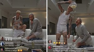 Pete Davidson, Machine Gun Kelly Strip Down to Undies, Joke About Their Junk