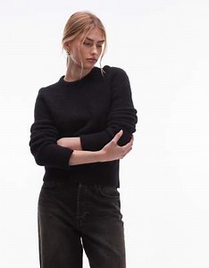 & Other Stories - Pull ras de cou en laine et alpaga - Noir | ASOS
