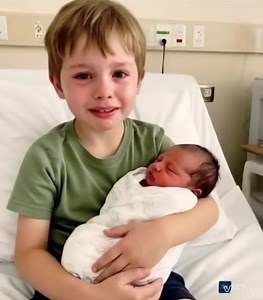 🥺 I was on another shift at the maternity hospital. When I opened the door to the room, I was stunned by what I saw. A four-year-old boy was sitting on the hospital bed, holding his newborn sister in his arms. 🥲 He was quietly crying, alone in the room. And the mother... the mother was gone. Instead, there was a note left on the pillow... 👇 Continuation in the first comment 👇 | The Baby Diaries