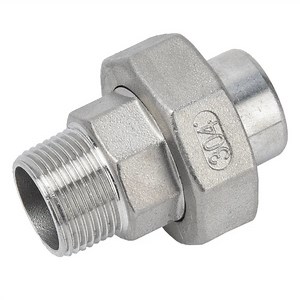 [Hot Item] 304 316 Stainless Steel Union Thread Fittings Pipe NPT Bapt Union Conical Joint M/F