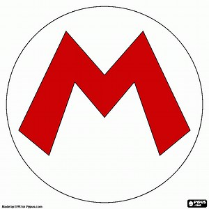 mario logo coloring page, printable mario logo