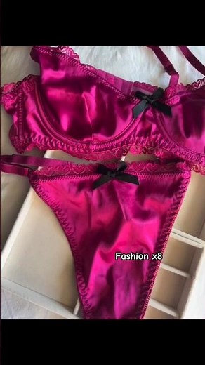 Elegant Pink Satin Lingerie Set ✨ | Try On & Review#shorts #reels