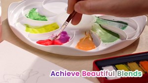 Watercolor Workbook for Beginners, Watercolor Paint Set, Arts & Crafts Water Color Book Notebook Practice Coloring Book for Adults and Teens with 12 Colors Painting Set & Brush (Flowers)