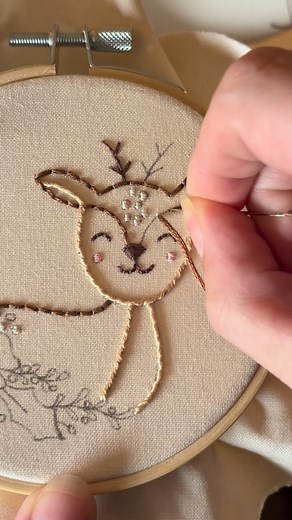 I’m excited to share the first of my three Christmas critters— the deer! 🦌💕 Its delicate little features were so fun to stitch. Keep an eye out for the mouse and penguin throughout the week! 🫶 #diyembroidery #christmasdeer #christmasembroidery #christmasdiy #beginnerembroidery | Calvillo Creations