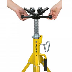 [Hot Item] Roller Adjustable Height 20-36 1/2inch Pipe Jack Stands Folding Portable Pipe Stand