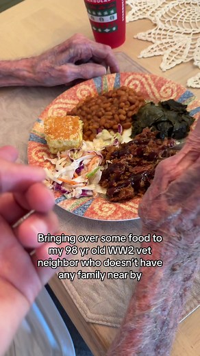 Another day with Ross! #neighbor #98 #ww2 #veteran #koreanwarvet | food