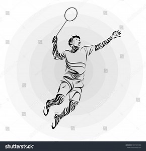 Badminton Player Floral Ornament Vector Illustration Stock Vector (Royalty Free) 1897481086 | Shutterstock