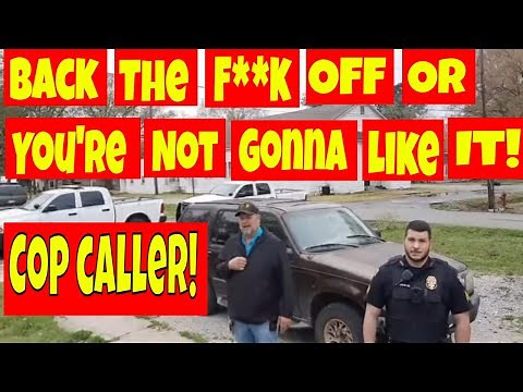 🔴🔵Back the F**k off or you're not gonna like it, cop caller 🔵1st amendment audit fail🔴