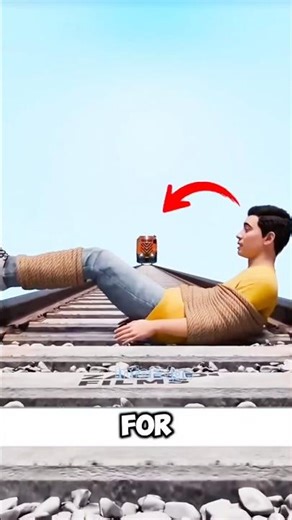 😱 How To Survive Tied To :Train Tracks
