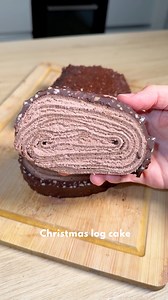 89K views · 979 reactions | CHRISTMAS LOG CAKE 襤 INGREDIENTS Crepes...